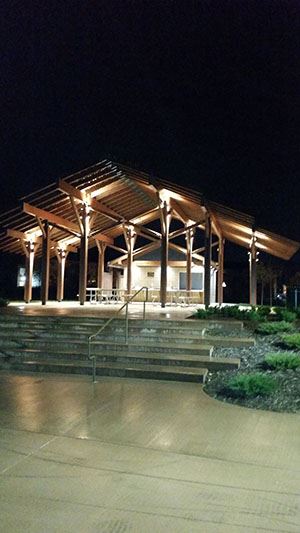 Cottageville Park Picnic Shelter in the Night